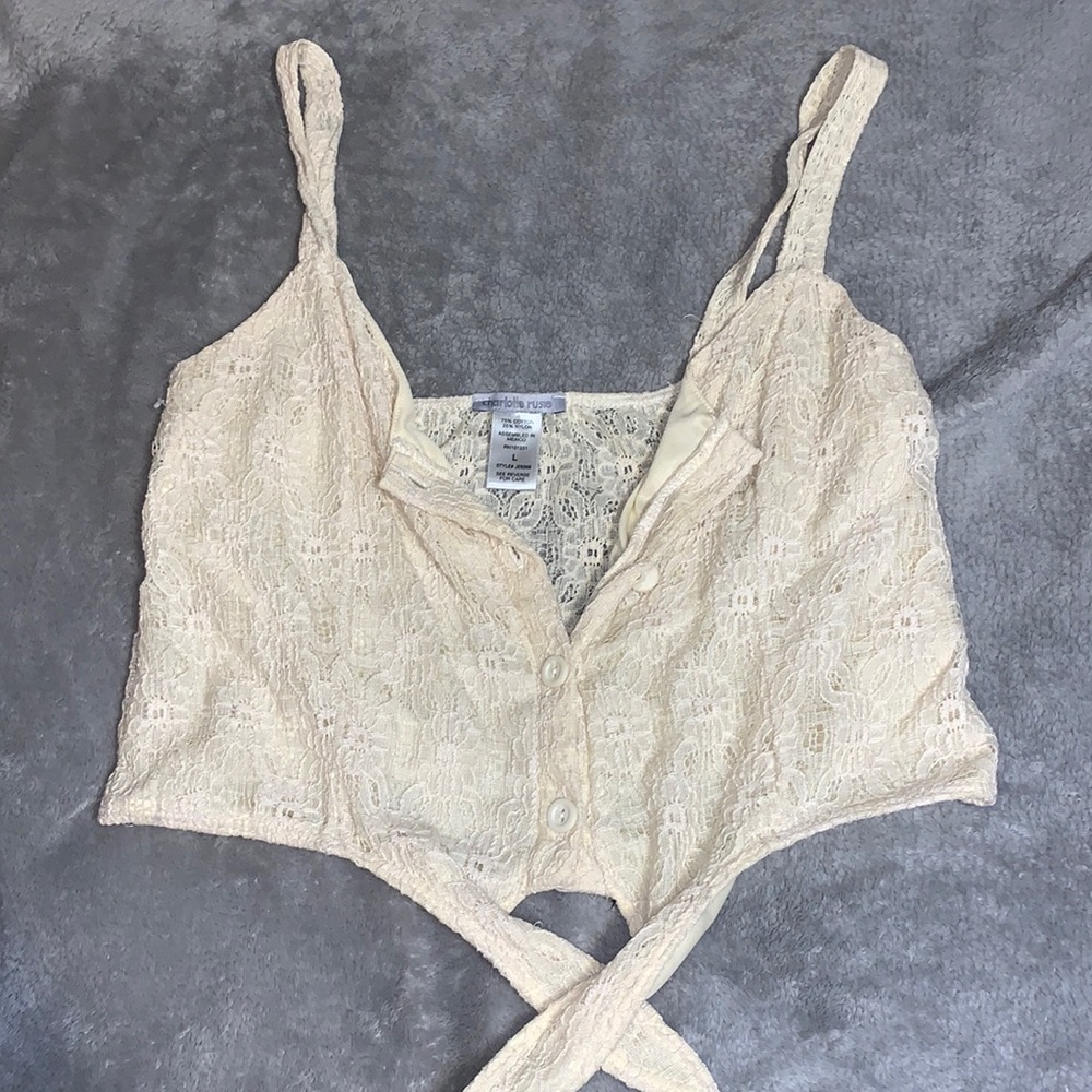 Off white crop top